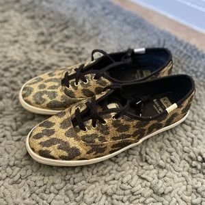 Keds X Kate Spade Glitter Leopard Sneakers